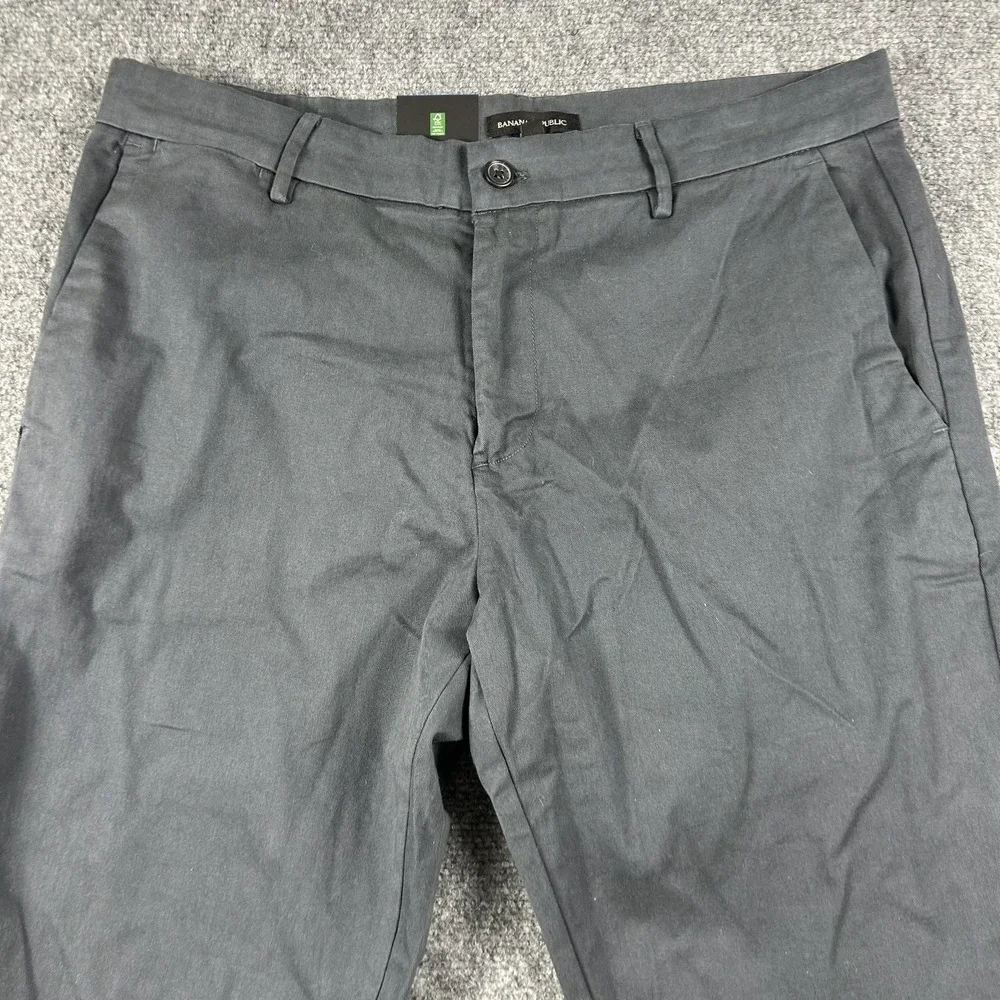 Banana Republic Pants Mens 36x34 Gray‎ Chino Straight Leg Flat Front Casual